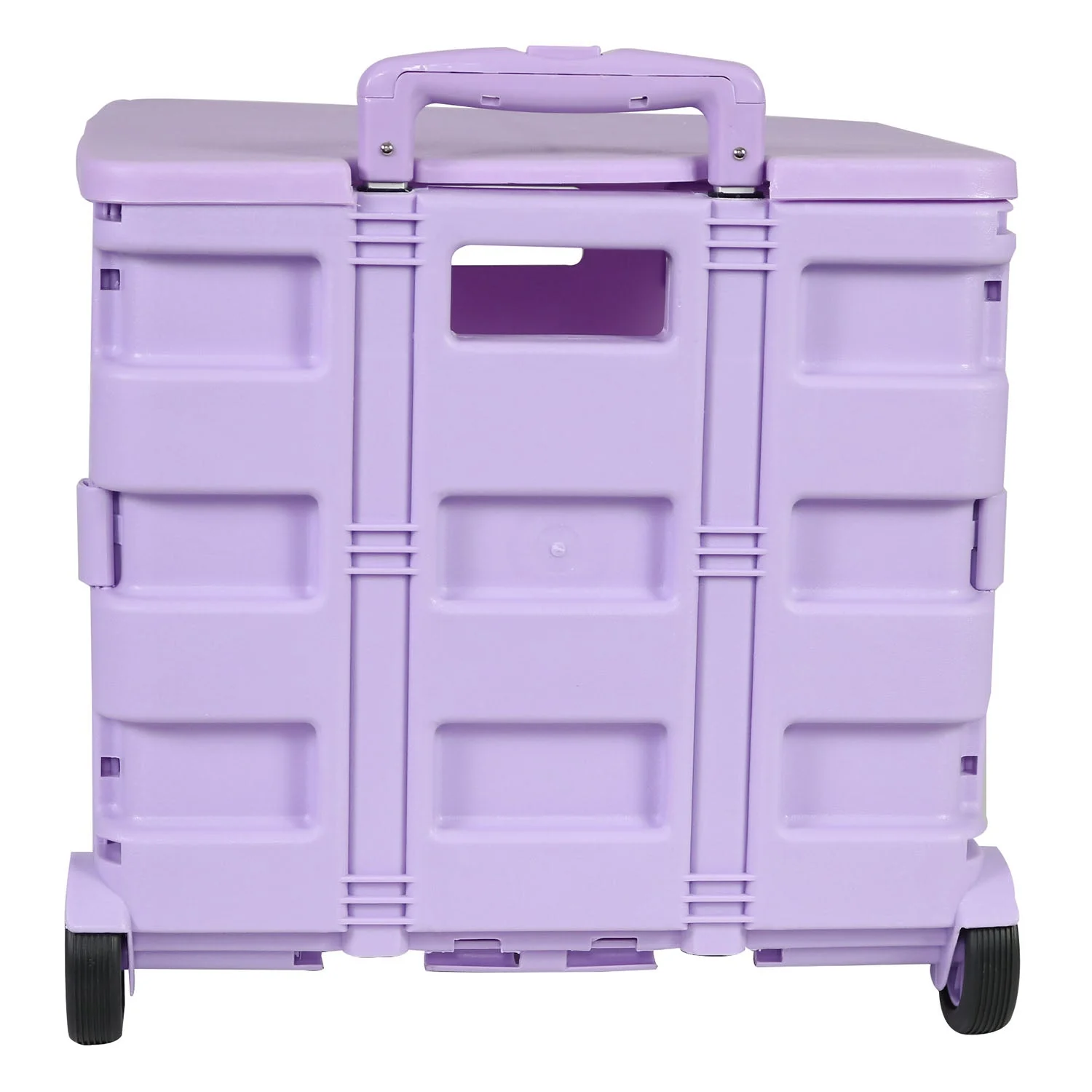 Collapsible Plastic Rolling Craft Cart, Purple 6 Collapsible Plastic Rolling Craft Cart, Purple