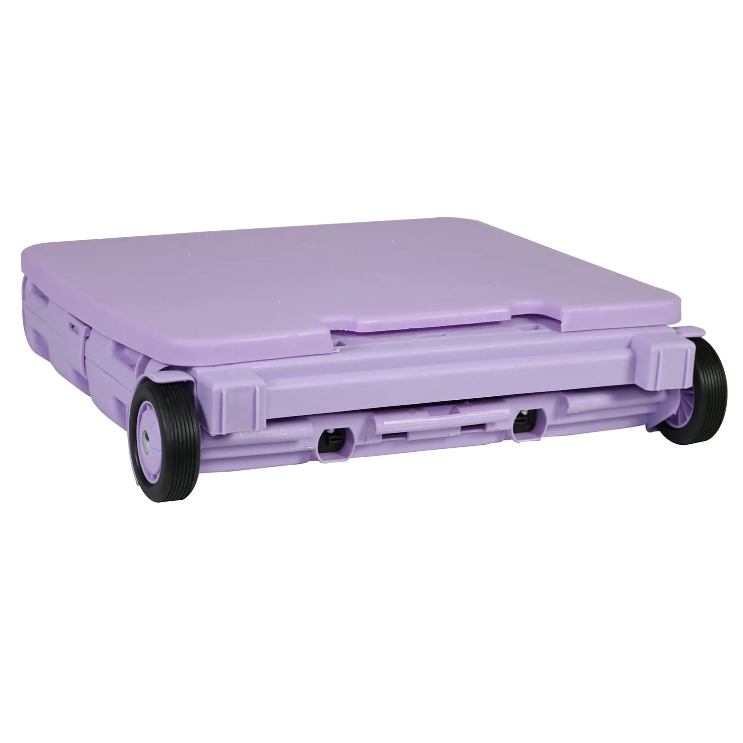Collapsible Plastic Rolling Craft Cart, Purple 7 Collapsible Plastic Rolling Craft Cart, Purple