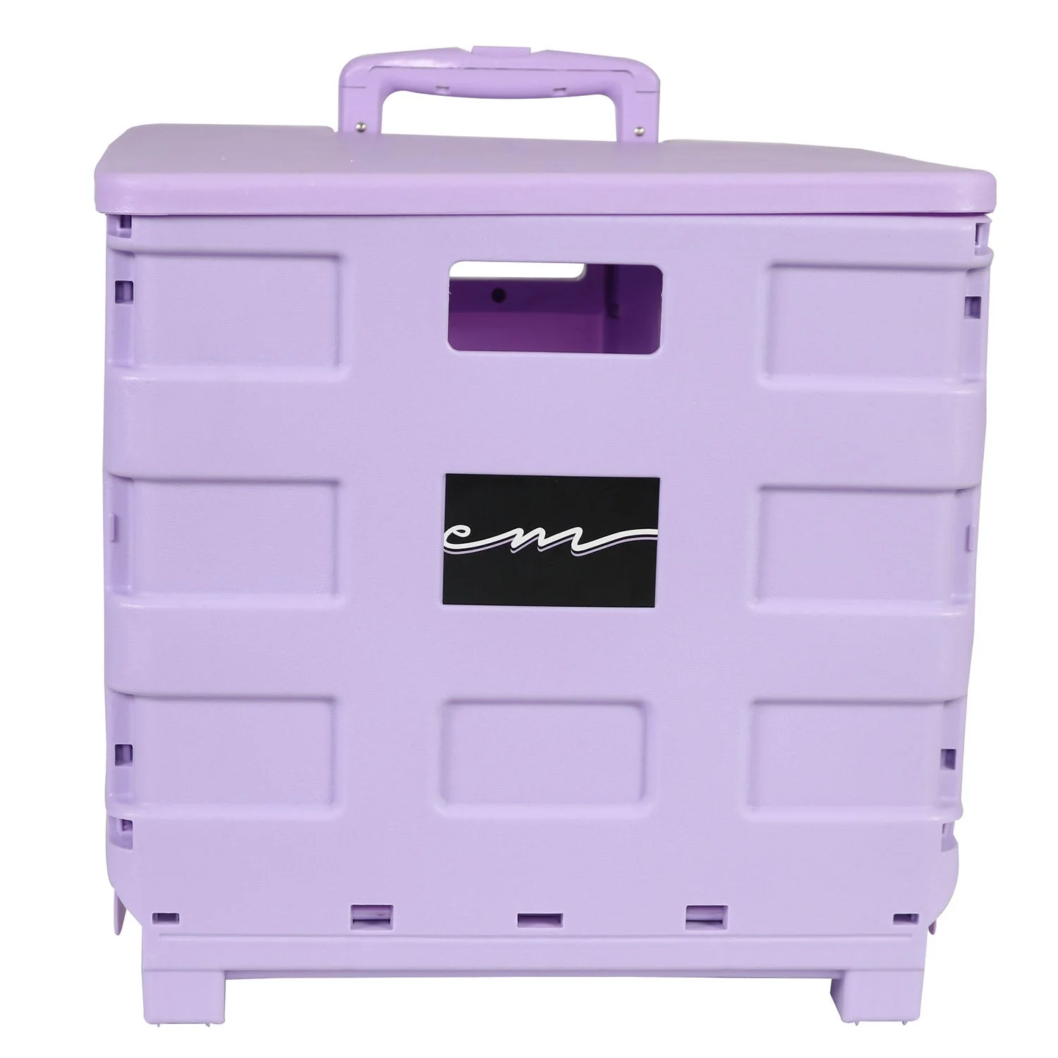 Collapsible Plastic Rolling Craft Cart, Purple 8 Collapsible Plastic Rolling Craft Cart, Purple