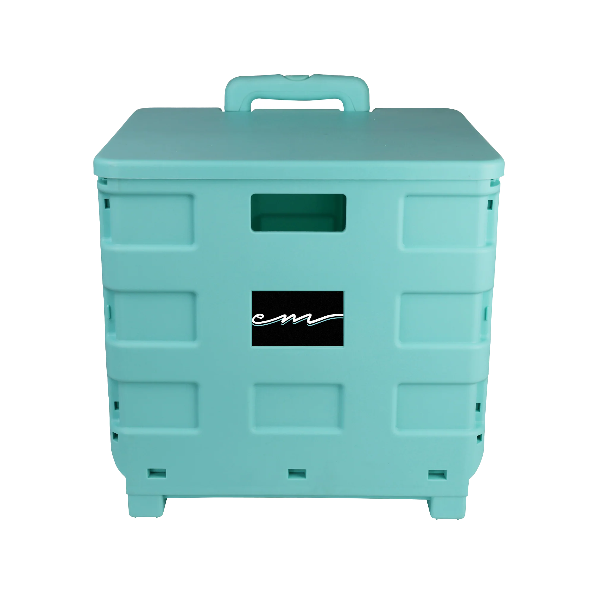 Collapsible Rolling Craft Cart with Lid – Aqua 10 Collapsible Rolling Craft Cart with Lid – Aqua