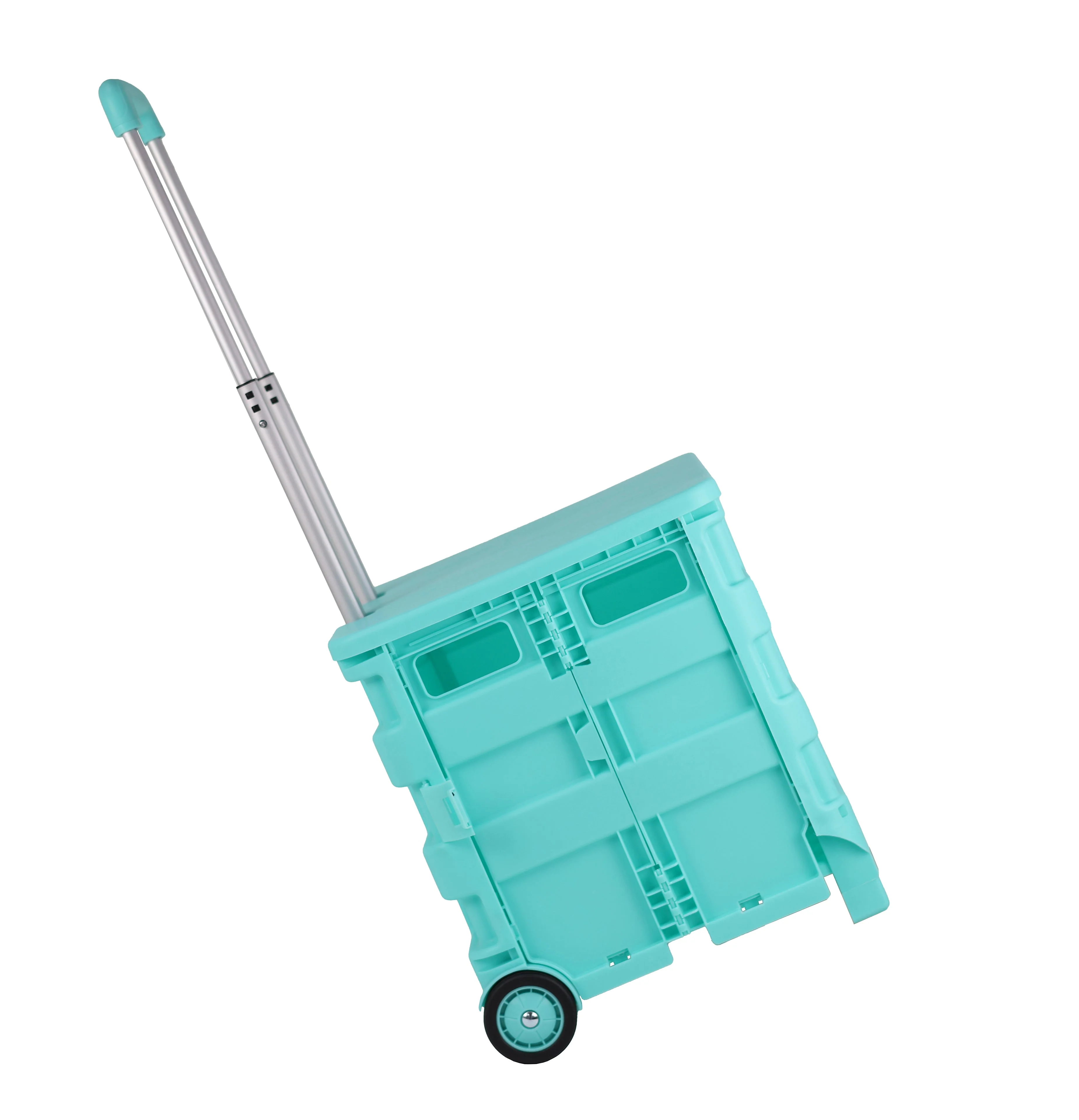 Collapsible Rolling Craft Cart with Lid – Aqua 11 Collapsible Rolling Craft Cart with Lid – Aqua