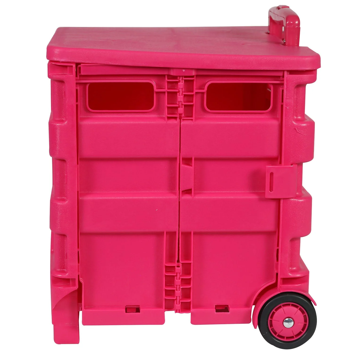 Collapsible Rolling Craft Cart with Lid – Pink 2 Collapsible Rolling Craft Cart with Lid – Pink