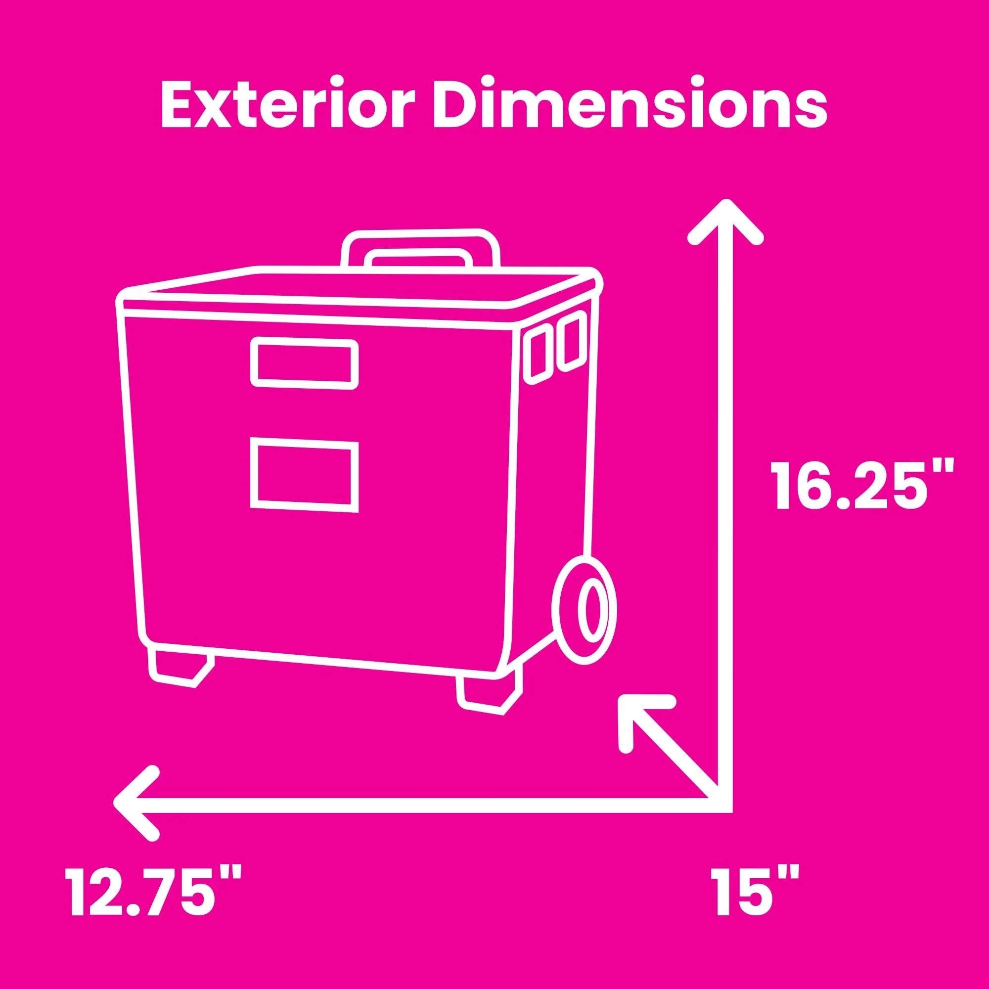 Collapsible Rolling Craft Cart with Lid – Pink 4 Collapsible Rolling Craft Cart with Lid – Pink