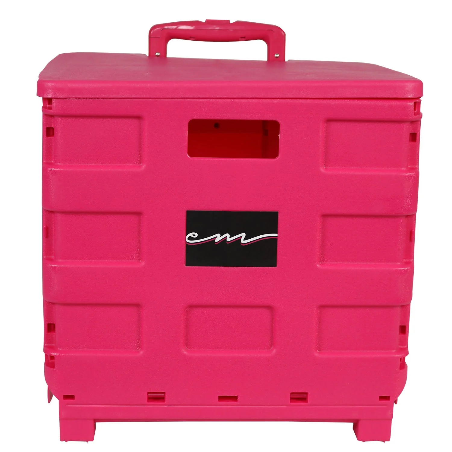Collapsible Rolling Craft Cart with Lid – Pink 8 Collapsible Rolling Craft Cart with Lid – Pink