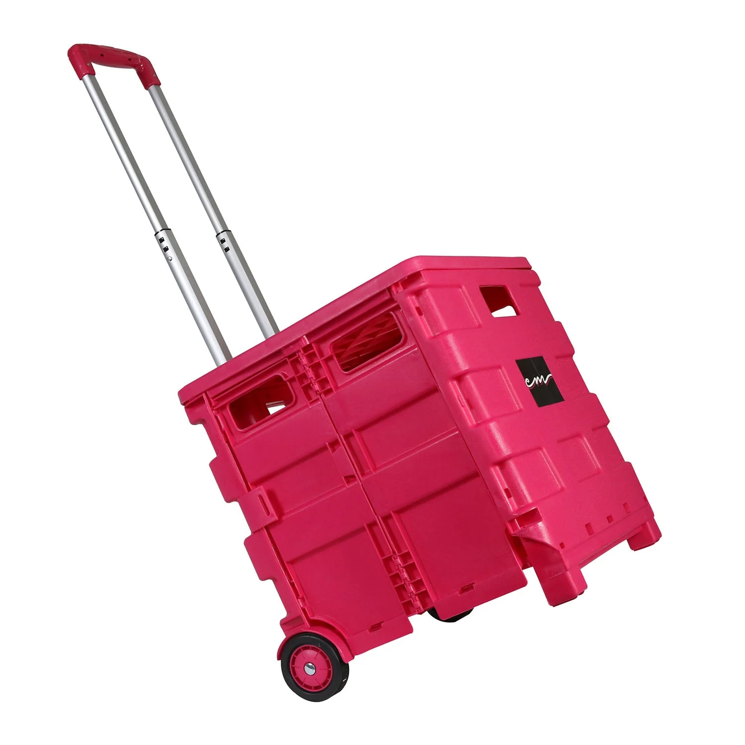 Collapsible Rolling Craft Cart with Lid – Pink 9 Collapsible Rolling Craft Cart with Lid – Pink