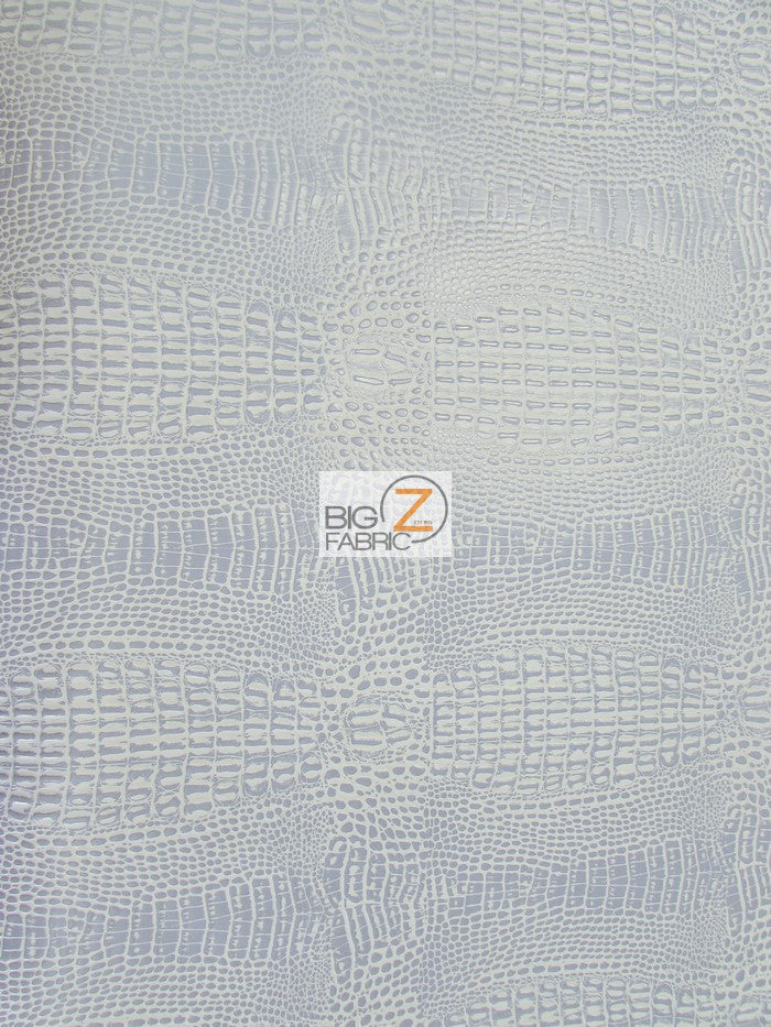 Cool Silver Crocodile Marine Vinyl Fabric / Sold By The Yard 2 Cool Silver Crocodile Marine Vinyl Fabric / Sold By The Yard