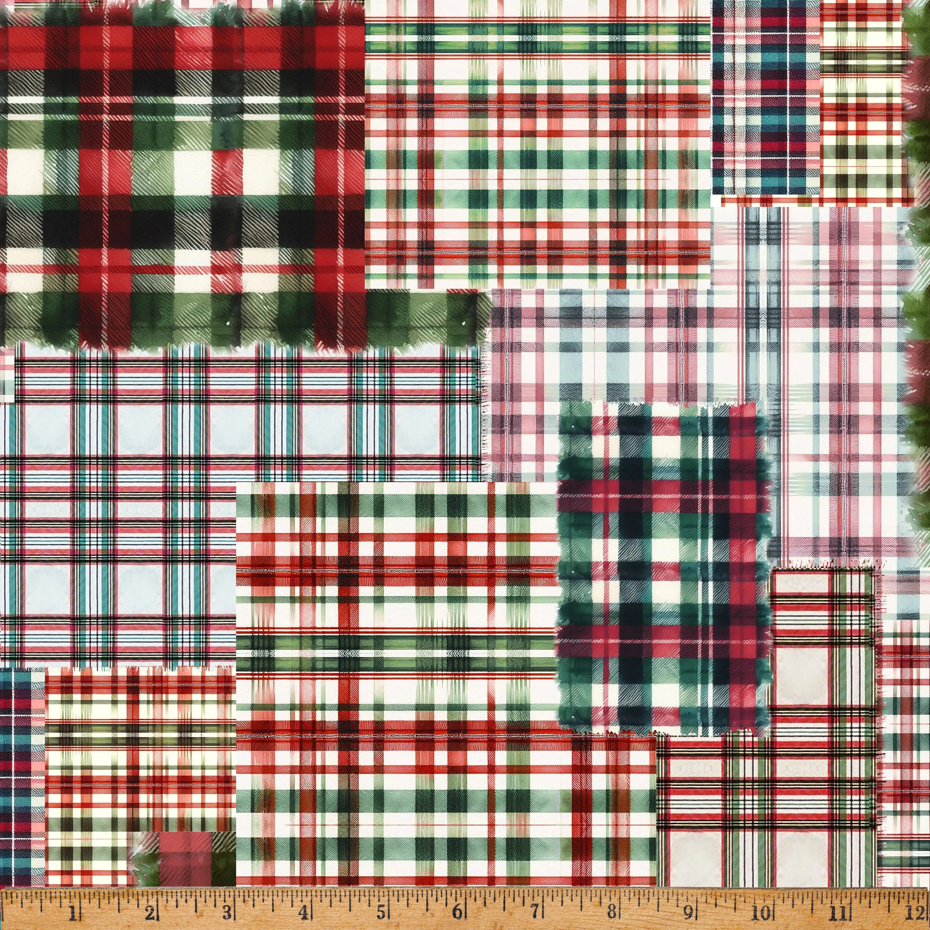 Cozy Tidings Christmas Plaid 43"/44" Fabric Per Yard