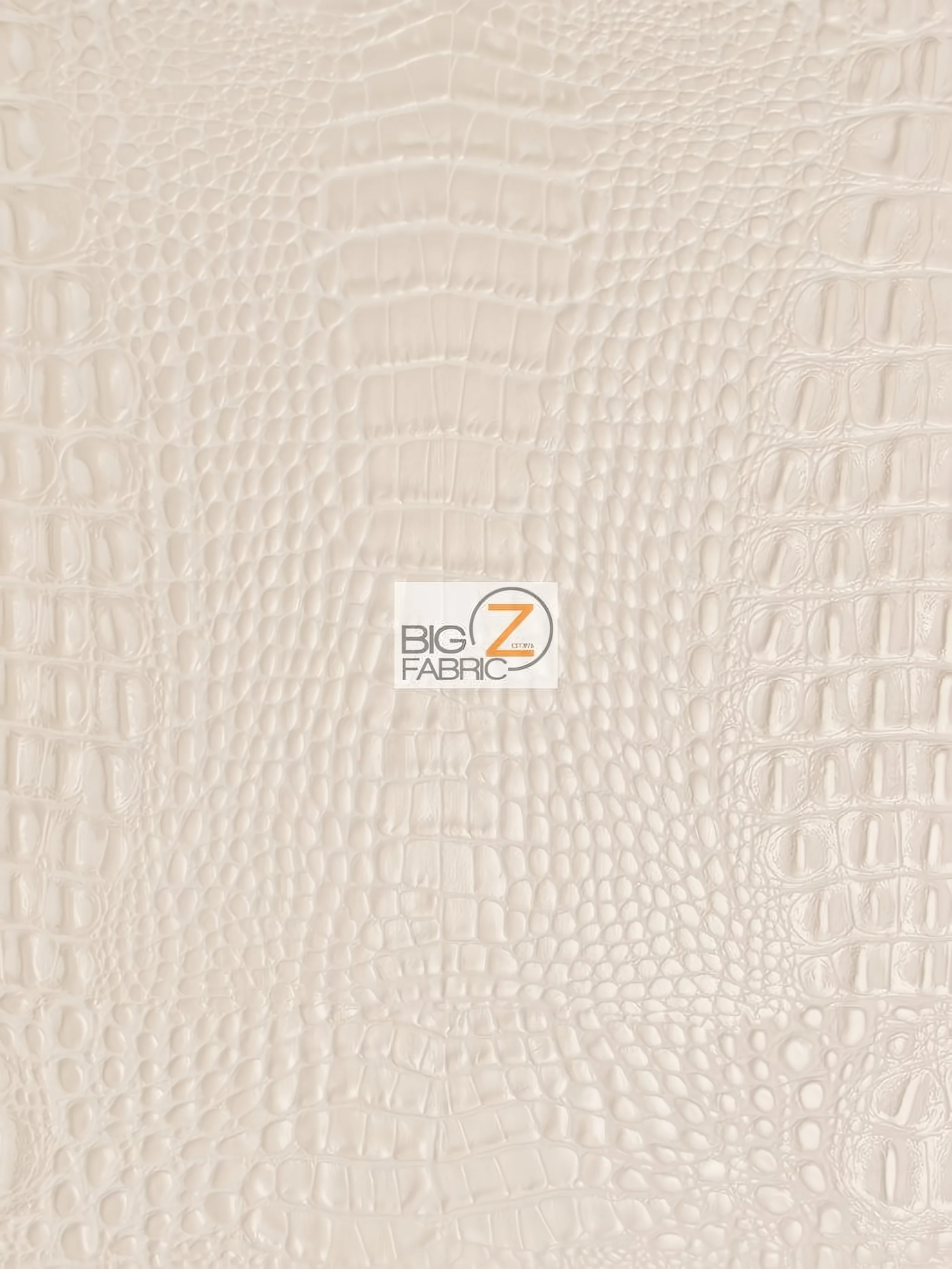 Cream Crocodile Marine Vinyl Fabric / Sold By The Yard