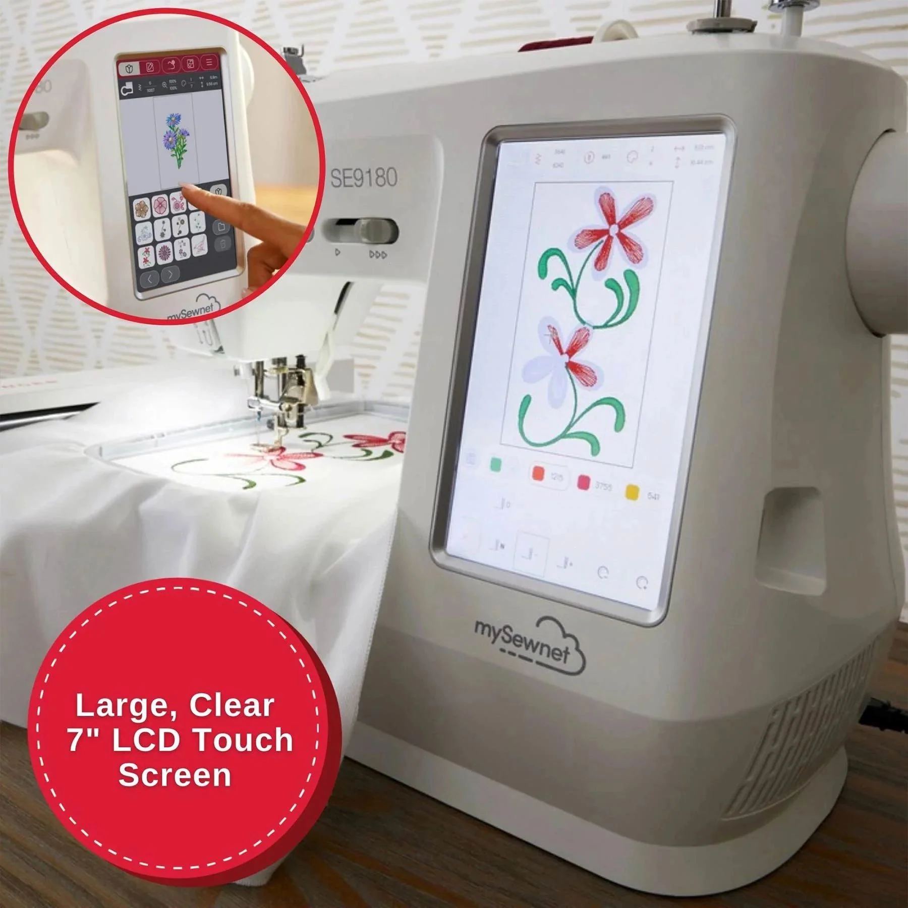 SINGER® SE9180 Sewing & Embroidery Machine & Hoops Bundle 7 SINGER® SE9180 Sewing & Embroidery Machine & Hoops Bundle
