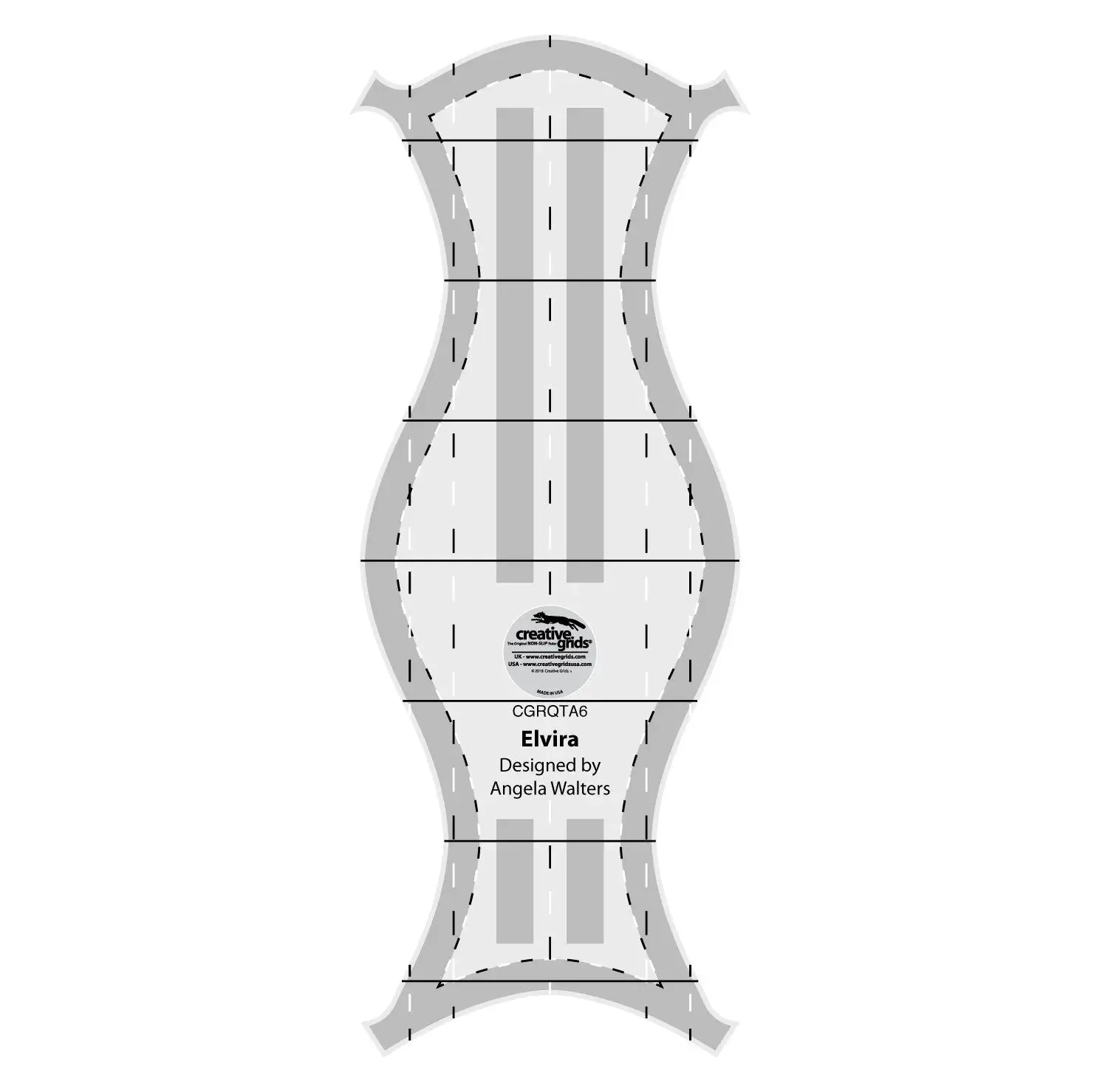 Creative Grids Machine Quilting Tool - Elvira 1 Creative Grids Machine Quilting Tool - Elvira