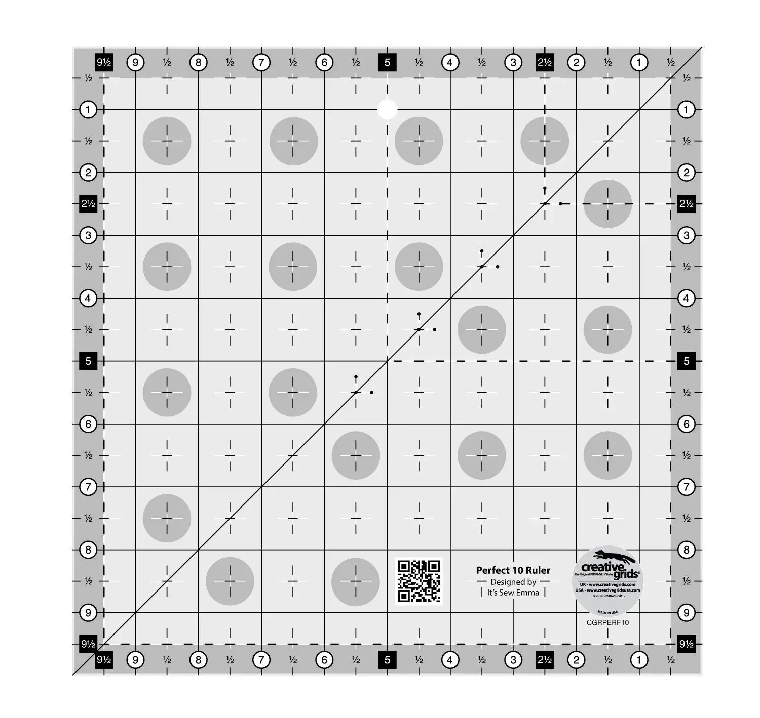 Creative Grids Perfect 10 Ruler 1 Creative Grids Perfect 10 Ruler