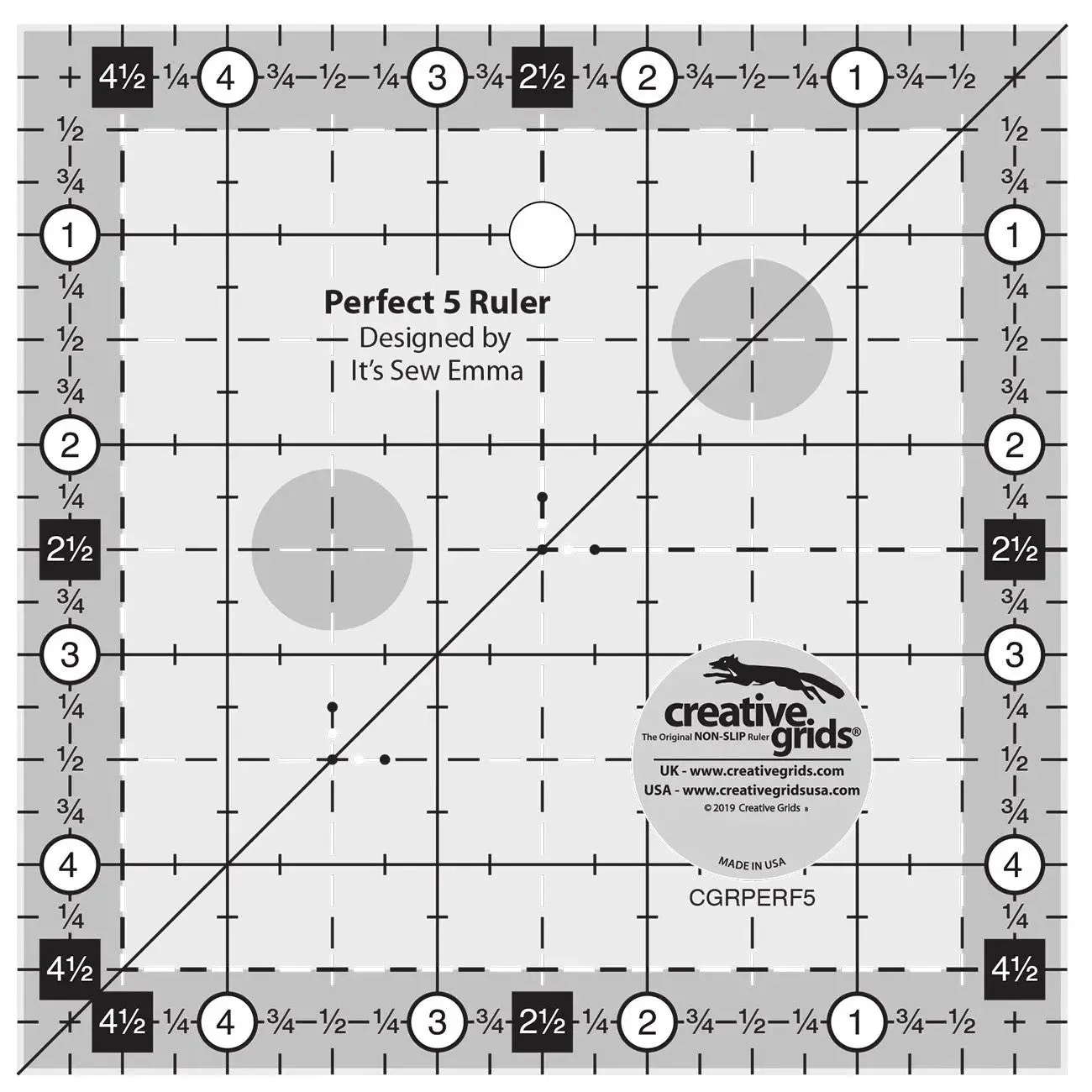 Creative Grids Perfect 5 Ruler 1 Creative Grids Perfect 5 Ruler
