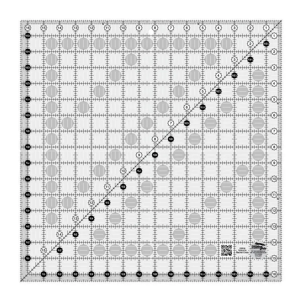 Creative Grids Quilt Ruler 16-1/2in Square 1 Creative Grids Quilt Ruler 16-1/2in Square