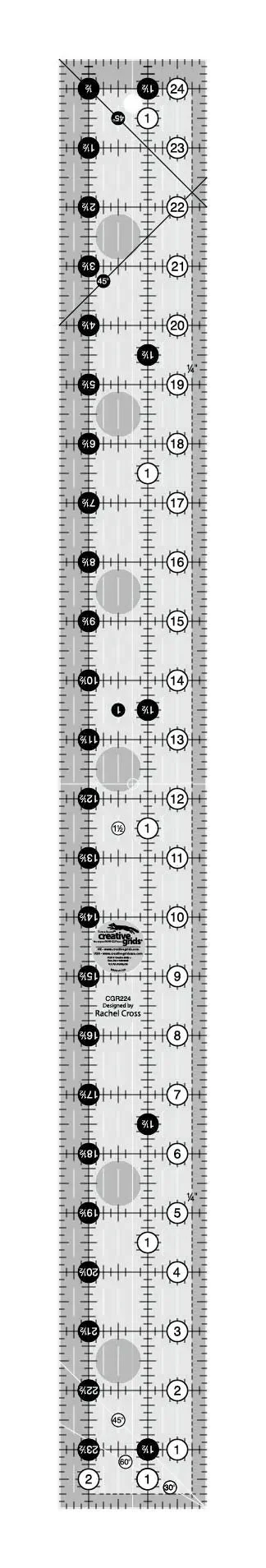 Creative Grids Quilt Ruler 2-1/2in x 24-1/2in 1 Creative Grids Quilt Ruler 2-1/2in x 24-1/2in