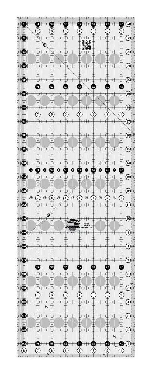 Creative Grids Quilt Ruler 8-1/2in x 24-1/2in 1 Creative Grids Quilt Ruler 8-1/2in x 24-1/2in