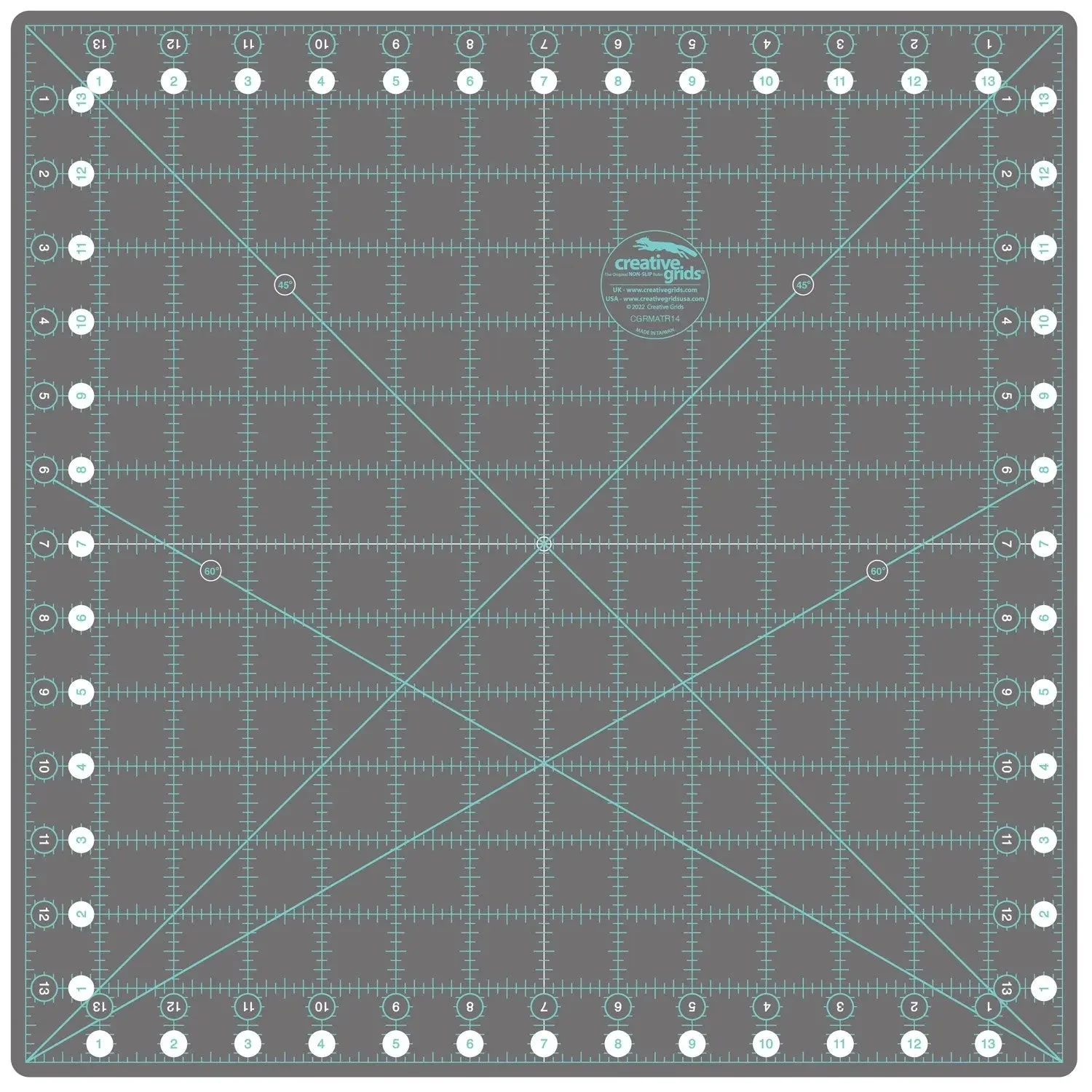 Creative Grids Self-Healing Rotating Rotary Cutting Mat 14in x 14in 1 Creative Grids Self-Healing Rotating Rotary Cutting Mat 14in x 14in
