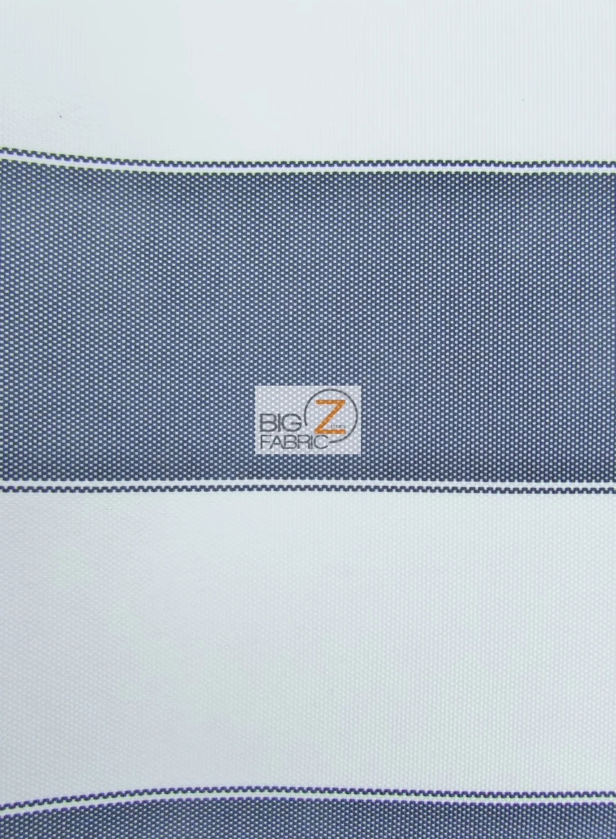 2 Tone Stripe Deck Canvas Outdoor Waterproof Fabric Fabric / Navy/White / Sold By The Yard Closeout!!!