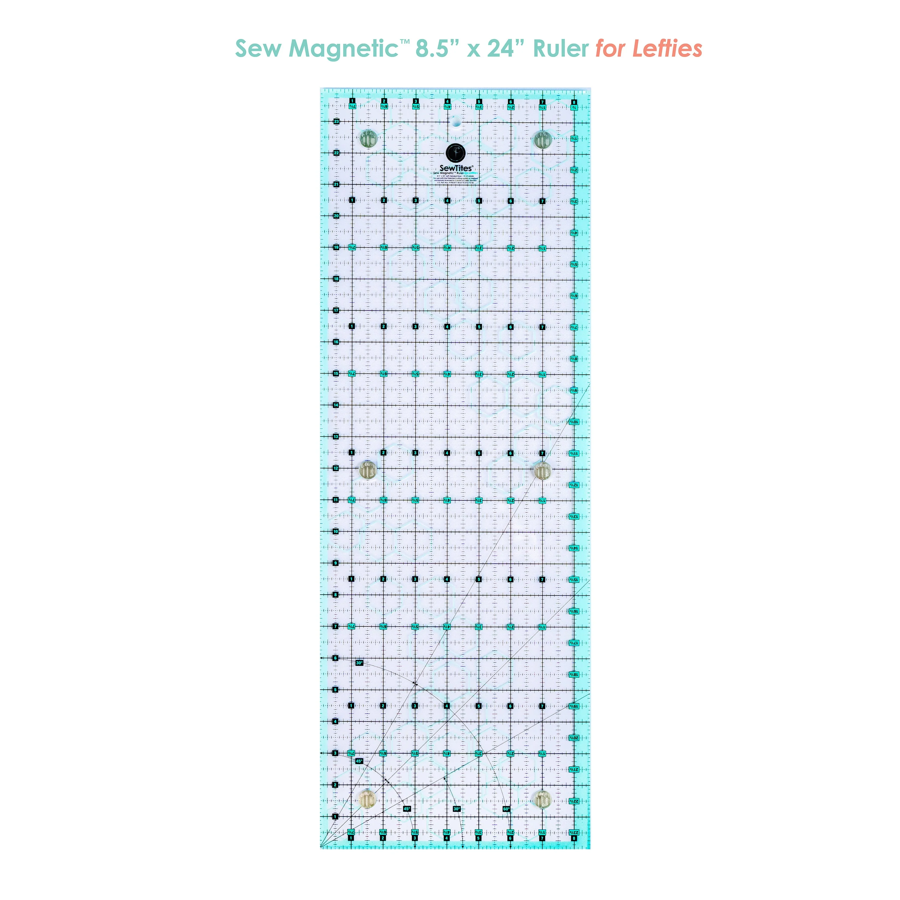 Sew Magnetic 8.5" x 24" Ruler by SewTites 2 Sew Magnetic 8.5" x 24" Ruler by SewTites