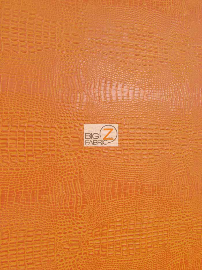 Crush Orange Crocodile Marine Vinyl Fabric / Sold By The Yard 2 Crush Orange Crocodile Marine Vinyl Fabric / Sold By The Yard