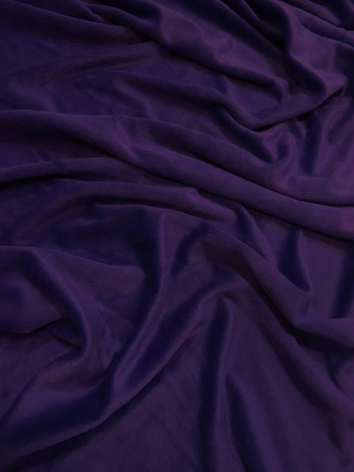 Dark Purple Minky Solid Baby Soft Fabric 1 Dark Purple Minky Solid Baby Soft Fabric