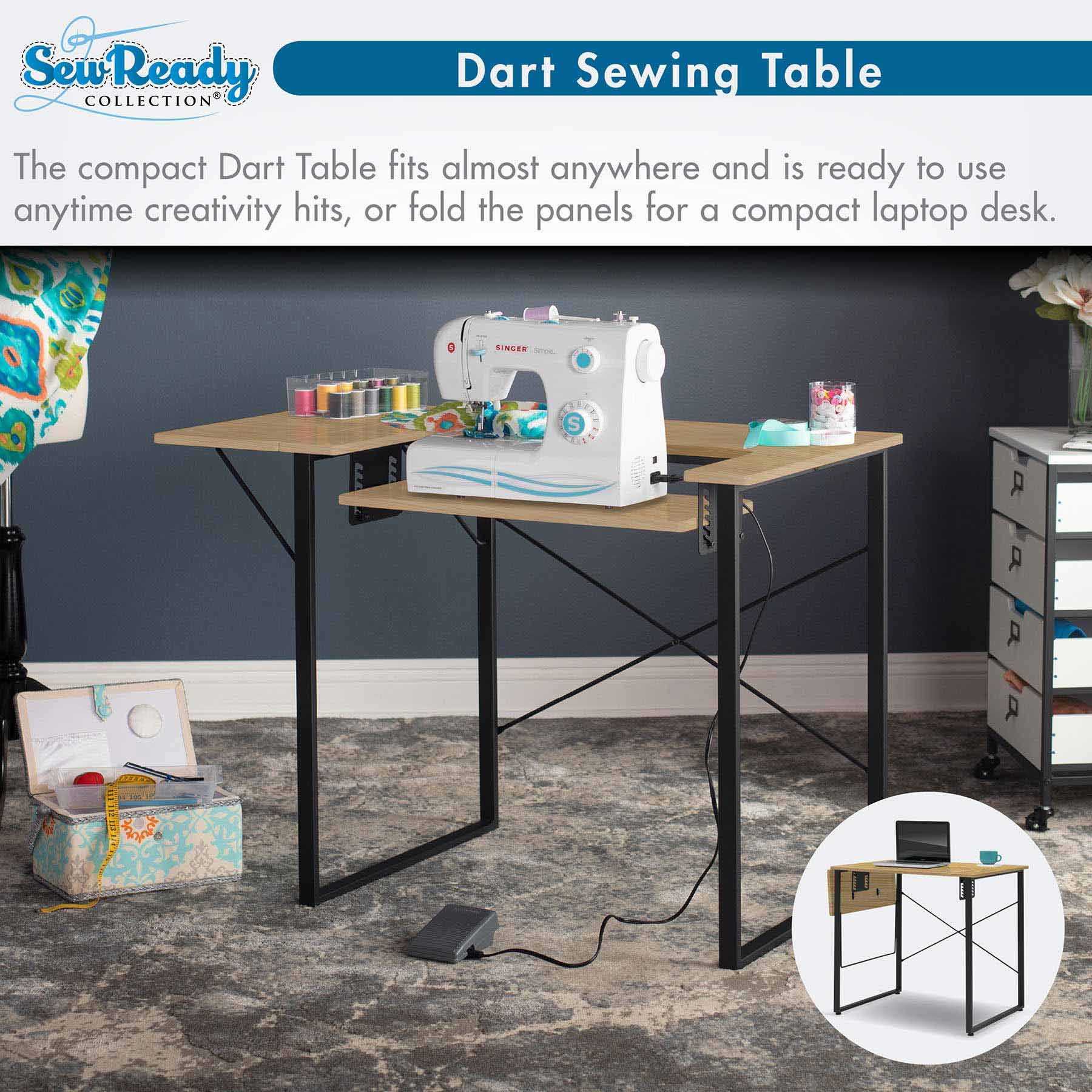Dart Sewing Table Graphite / Ashwood 6 Dart Sewing Table Graphite / Ashwood
