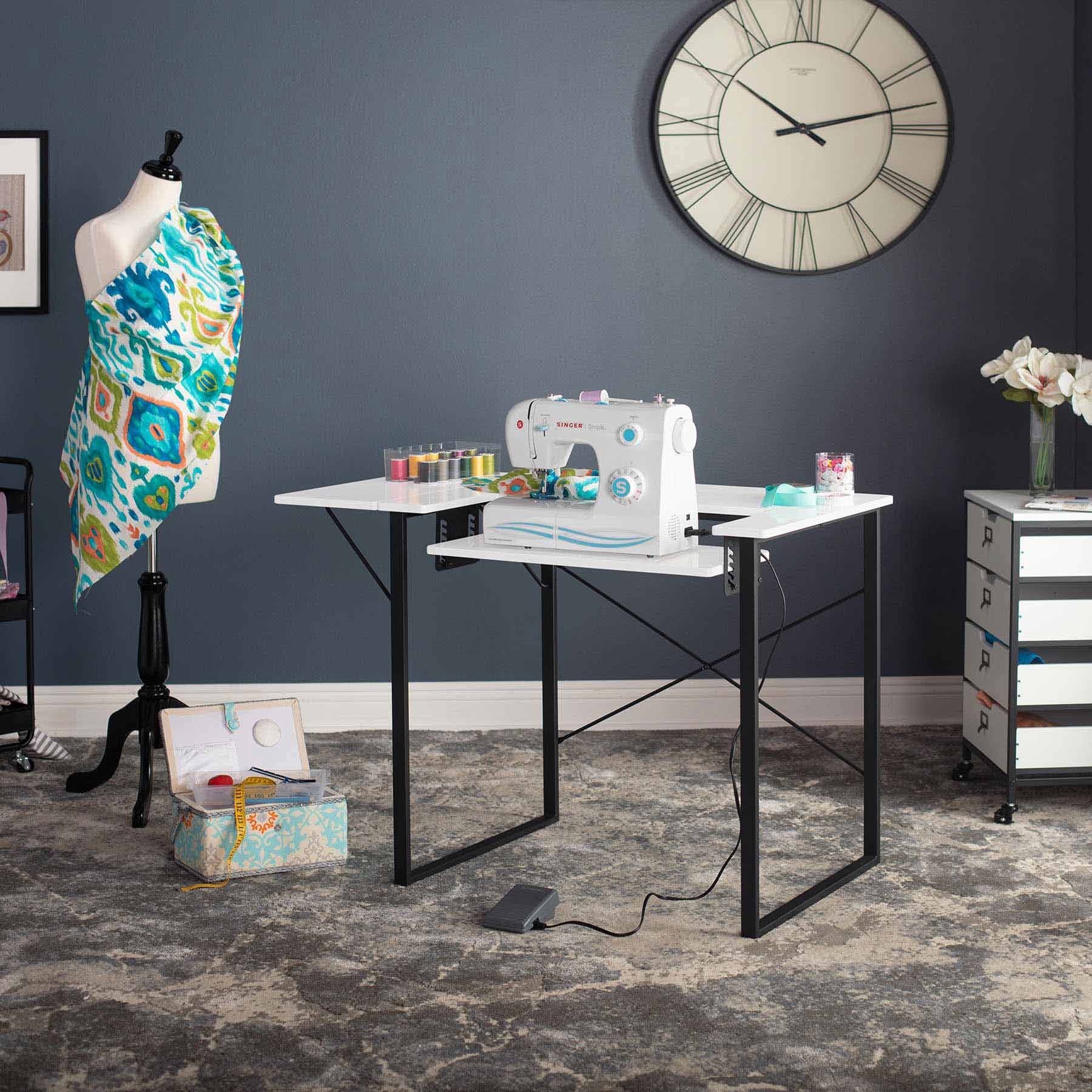 Dart Sewing Table Graphite / White 8 Dart Sewing Table Graphite / White