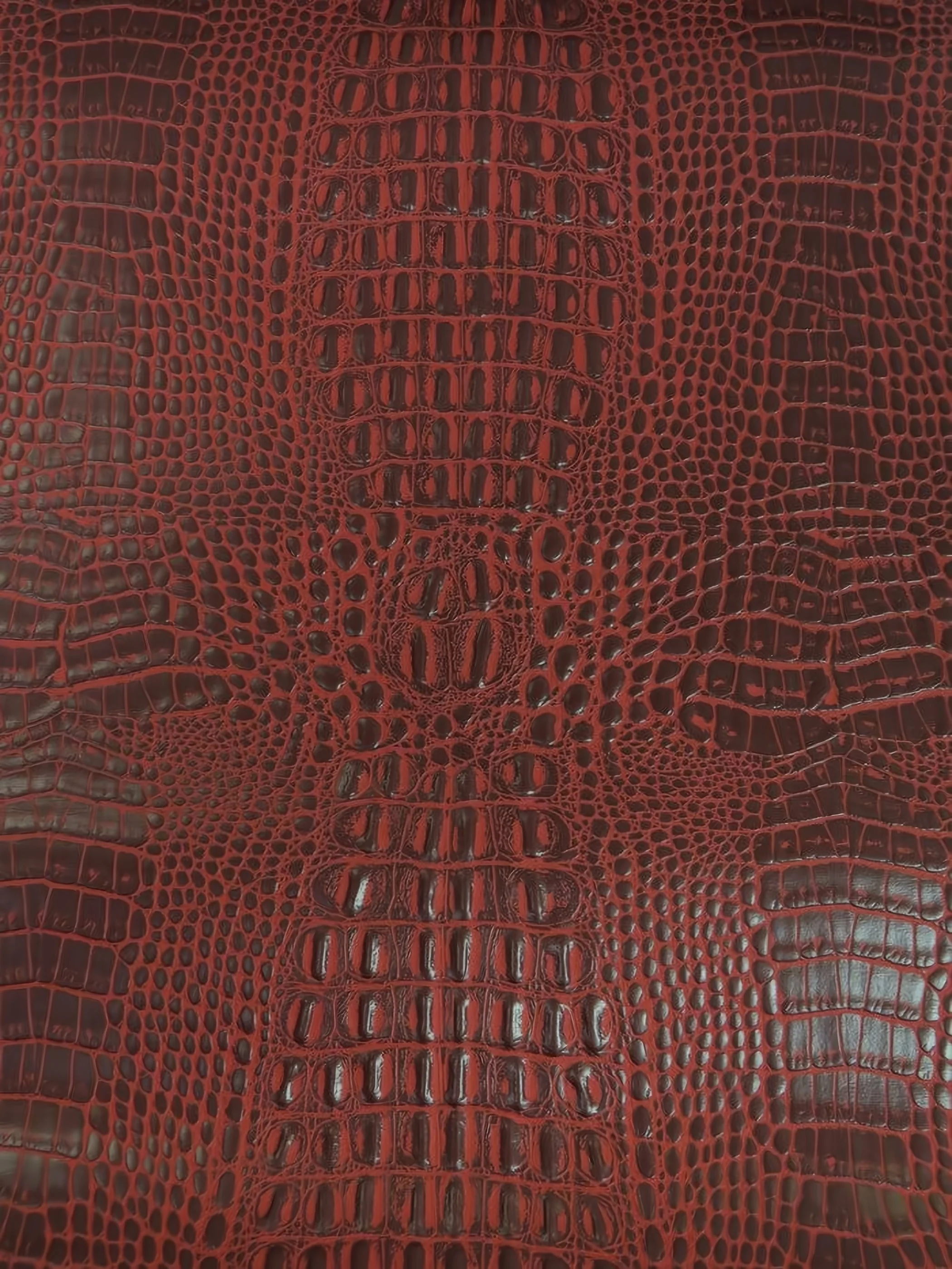 Deadpool Red AquaGuard ® Crocodile Marine Vinyl Fabric / Sold By The Yard