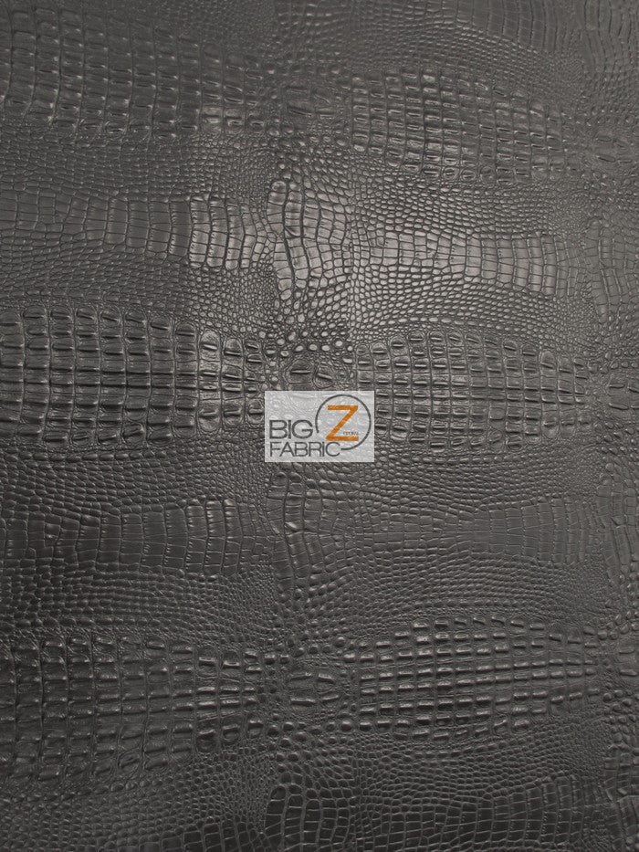 Death Black Crocodile Marine Vinyl Fabric / Sold By The Yard 2 Death Black Crocodile Marine Vinyl Fabric / Sold By The Yard