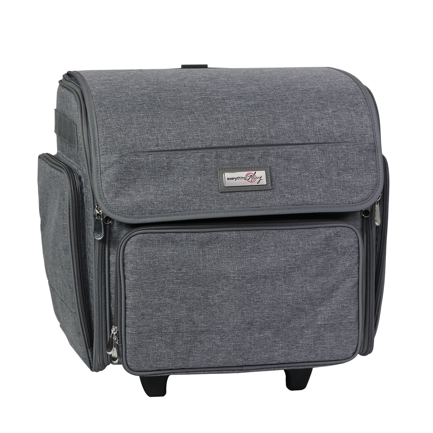 Deluxe Collapsible Rolling Craft Case, Heather
