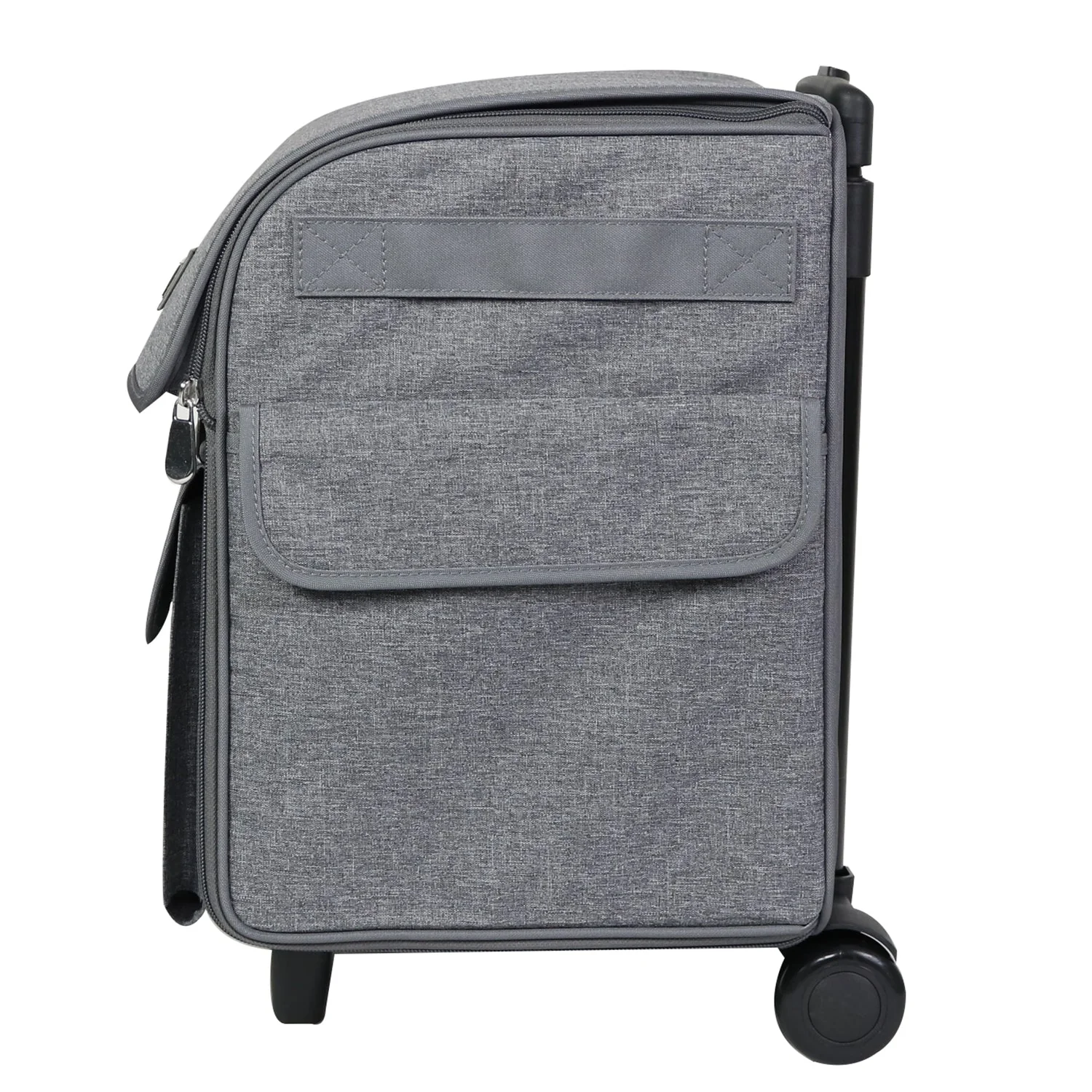 Deluxe Collapsible Rolling Craft Case, Heather 4 Deluxe Collapsible Rolling Craft Case, Heather