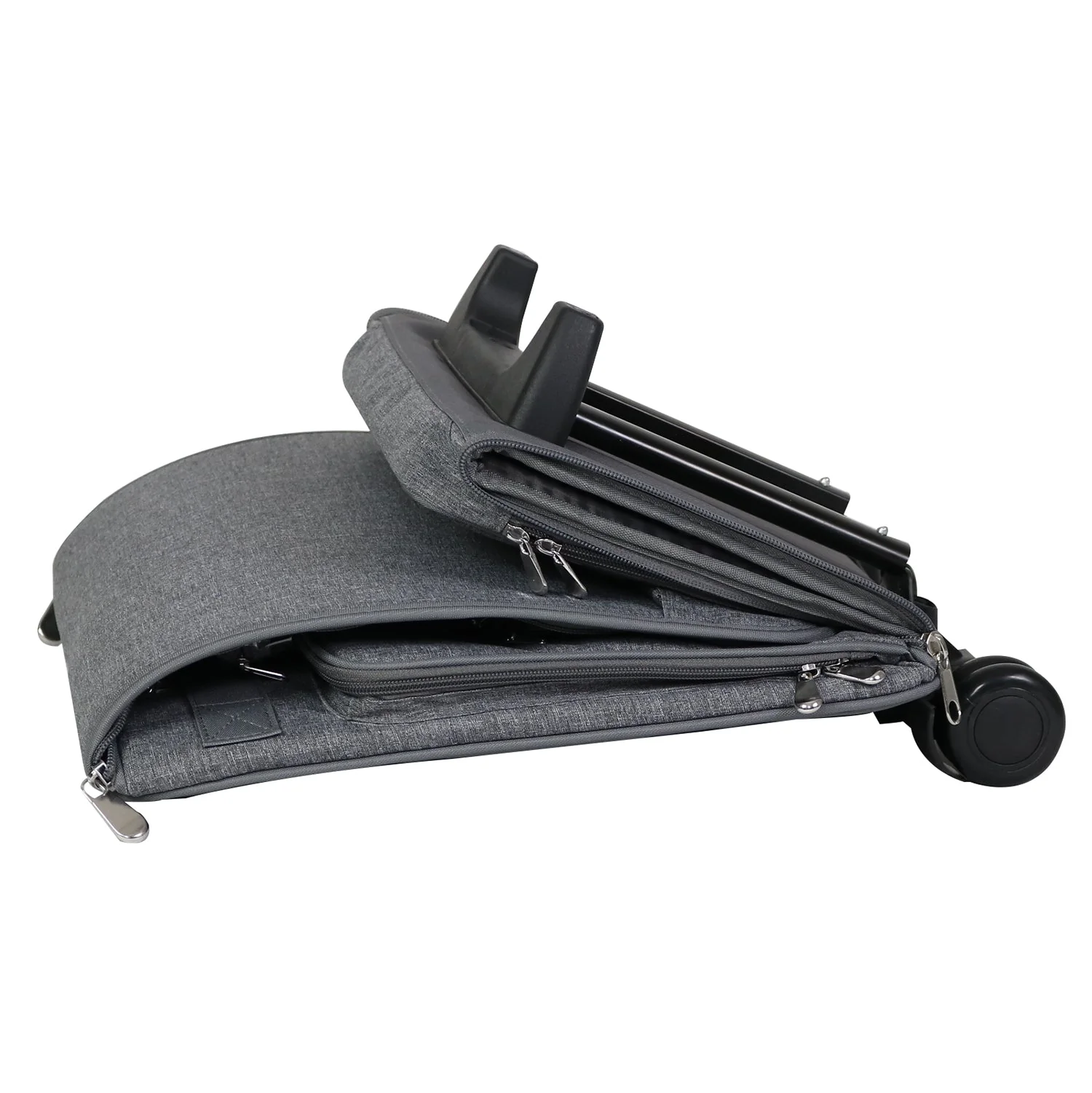 Deluxe Collapsible Rolling Craft Case, Heather 7 Deluxe Collapsible Rolling Craft Case, Heather