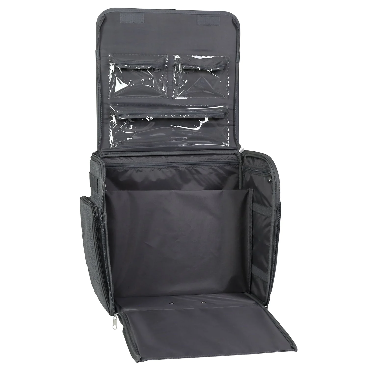 Deluxe Collapsible Rolling Craft Case, Heather 8 Deluxe Collapsible Rolling Craft Case, Heather