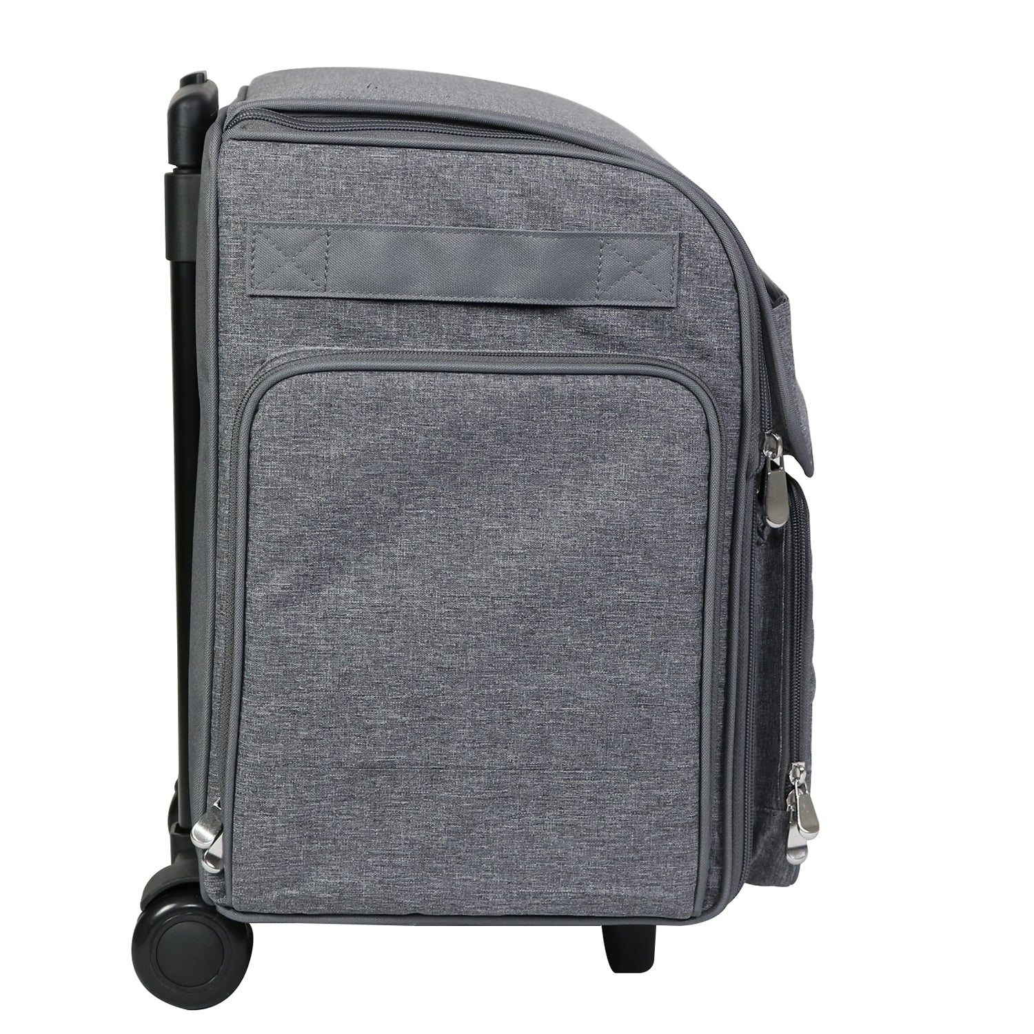 Deluxe Collapsible Rolling Craft Case, Heather 9 Deluxe Collapsible Rolling Craft Case, Heather