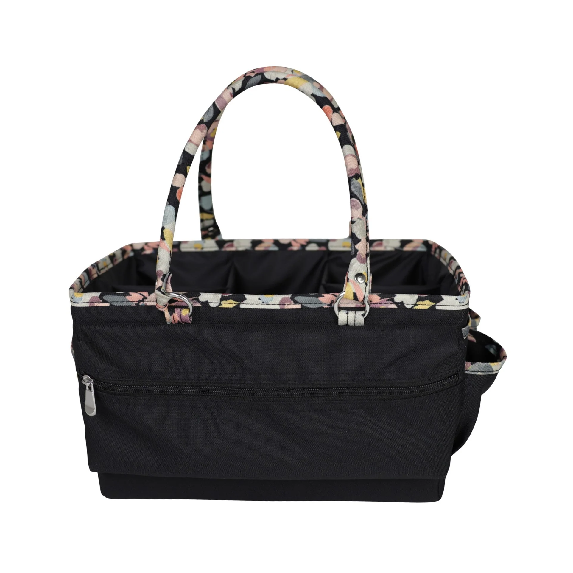 Deluxe Store & Tote Craft Organizer, Black & Floral Trim 9 Deluxe Store & Tote Craft Organizer, Black & Floral Trim