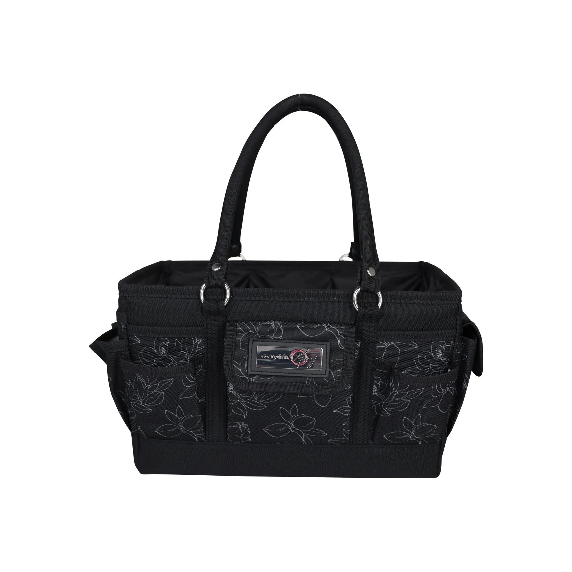 Deluxe Store & Tote Craft Organizer, Black & White Floral 1 Deluxe Store & Tote Craft Organizer, Black & White Floral