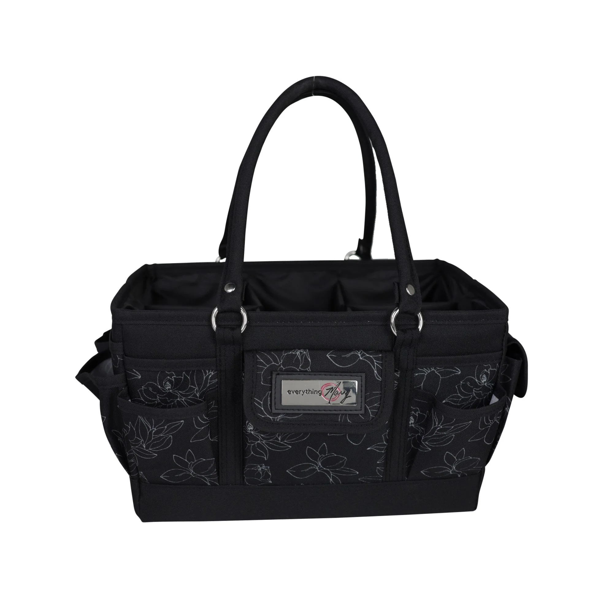 Deluxe Store & Tote Craft Organizer, Black & White Floral 10 Deluxe Store & Tote Craft Organizer, Black & White Floral