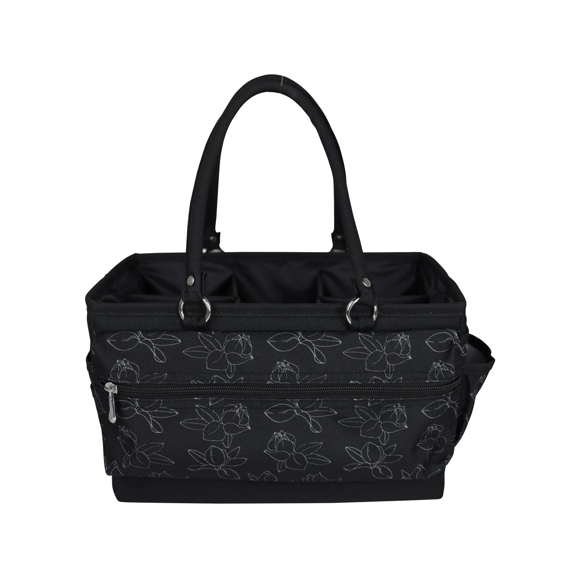 Deluxe Store & Tote Craft Organizer, Black & White Floral 2 Deluxe Store & Tote Craft Organizer, Black & White Floral