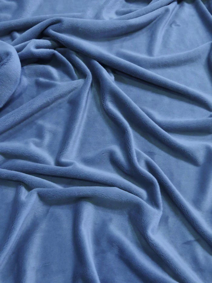 Denim Minky Solid Baby Soft Fabric 1 Denim Minky Solid Baby Soft Fabric