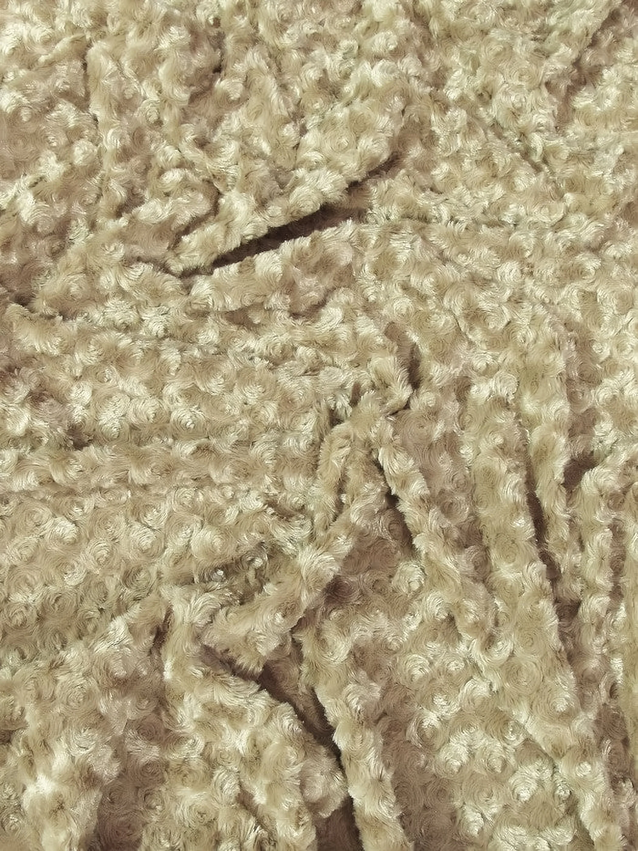 Desert Camel Minky Rose/Rosette Floral Baby Soft Fabric / Sold By The Yard 1 Desert Camel Minky Rose/Rosette Floral Baby Soft Fabric / Sold By The Yard