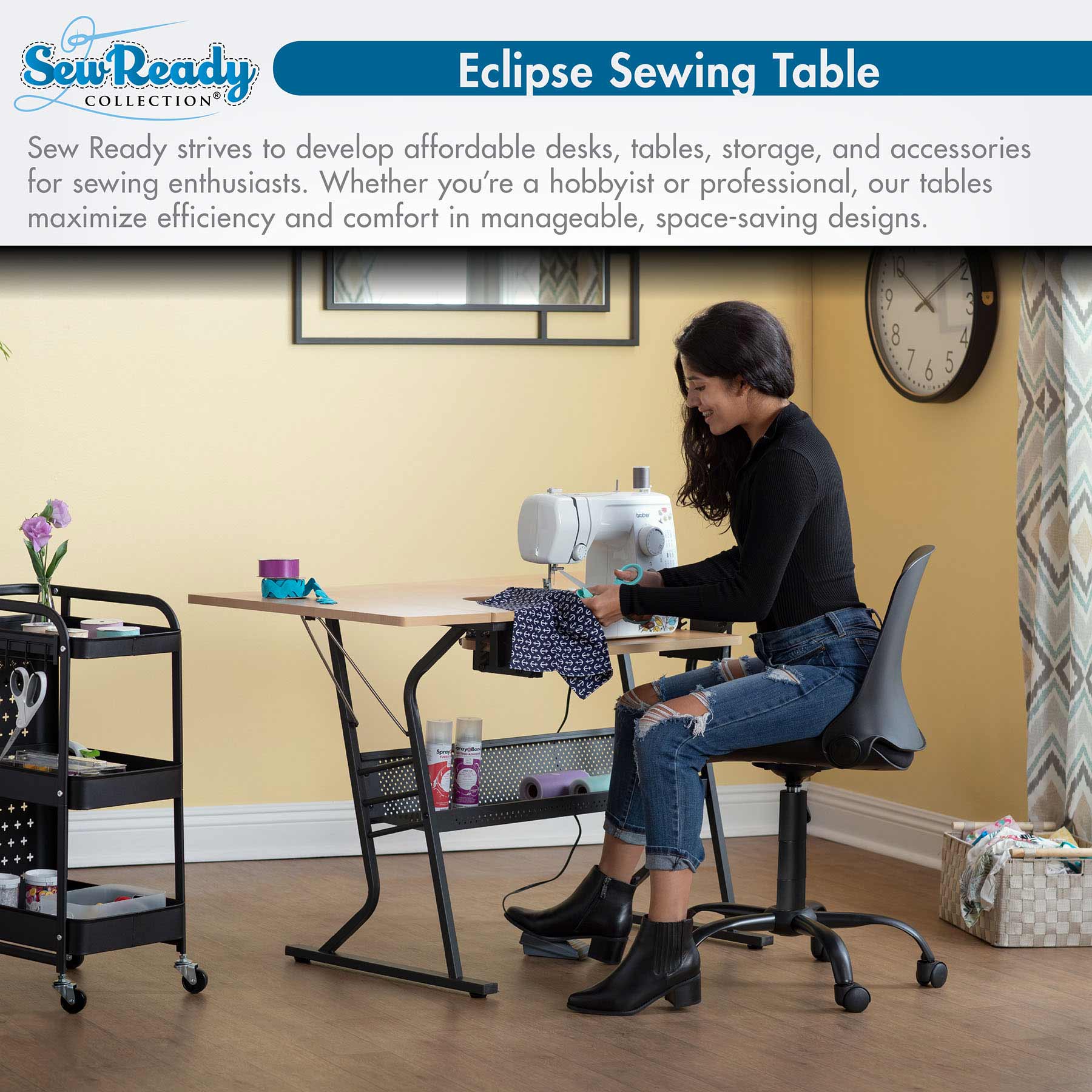 Eclipse Hobby Table Black / Maple 8 Eclipse Hobby Table Black / Maple