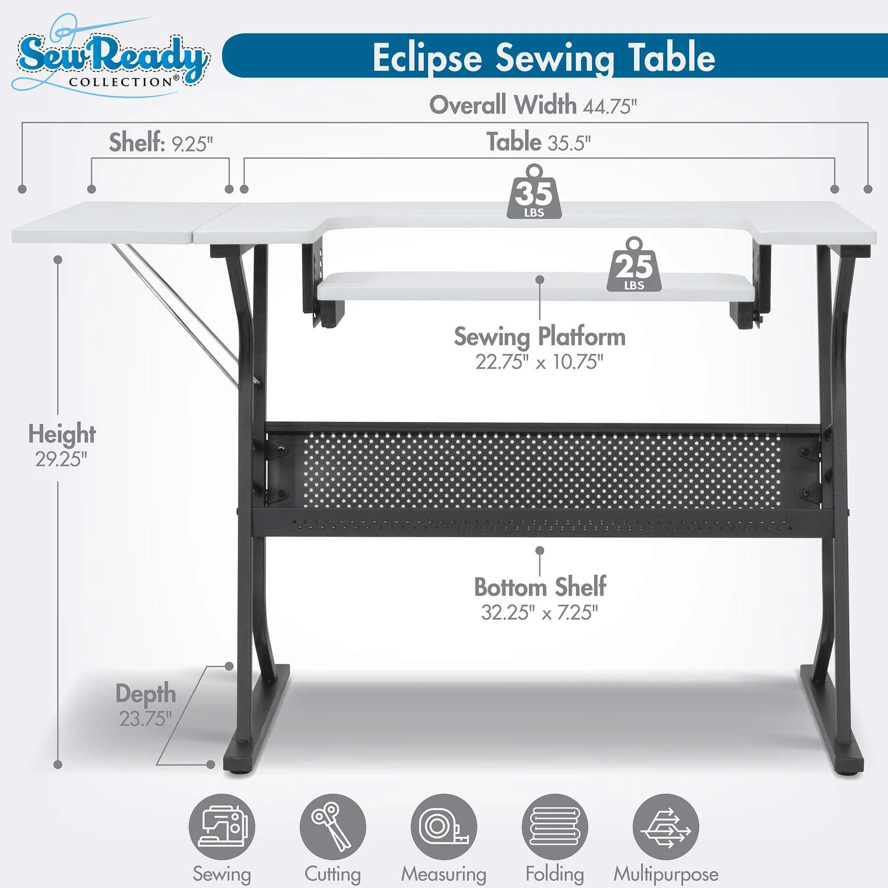 Eclipse Hobby Table Black / White 13 Eclipse Hobby Table Black / White