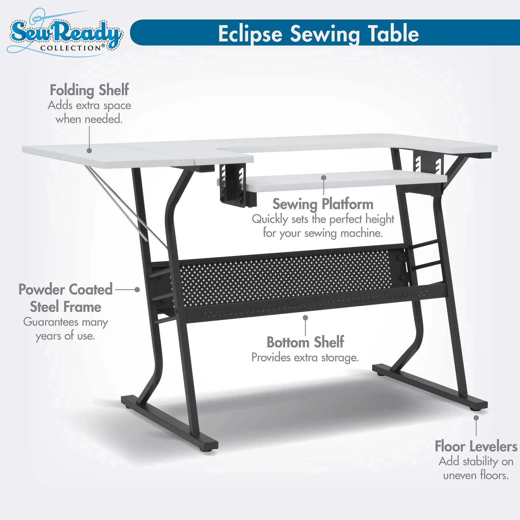 Eclipse Hobby Table Black / White 3 Eclipse Hobby Table Black / White