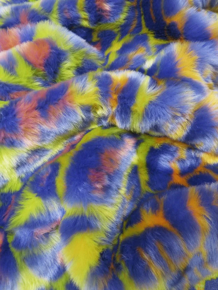 Ecoshag Hippie Jaguar Faux Fur Fabric / Trippy Forest 2 Ecoshag Hippie Jaguar Faux Fur Fabric / Trippy Forest