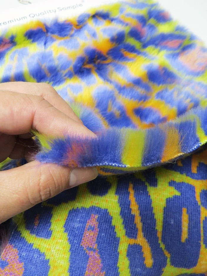 Ecoshag Hippie Jaguar Faux Fur Fabric / Trippy Forest 4 Ecoshag Hippie Jaguar Faux Fur Fabric / Trippy Forest